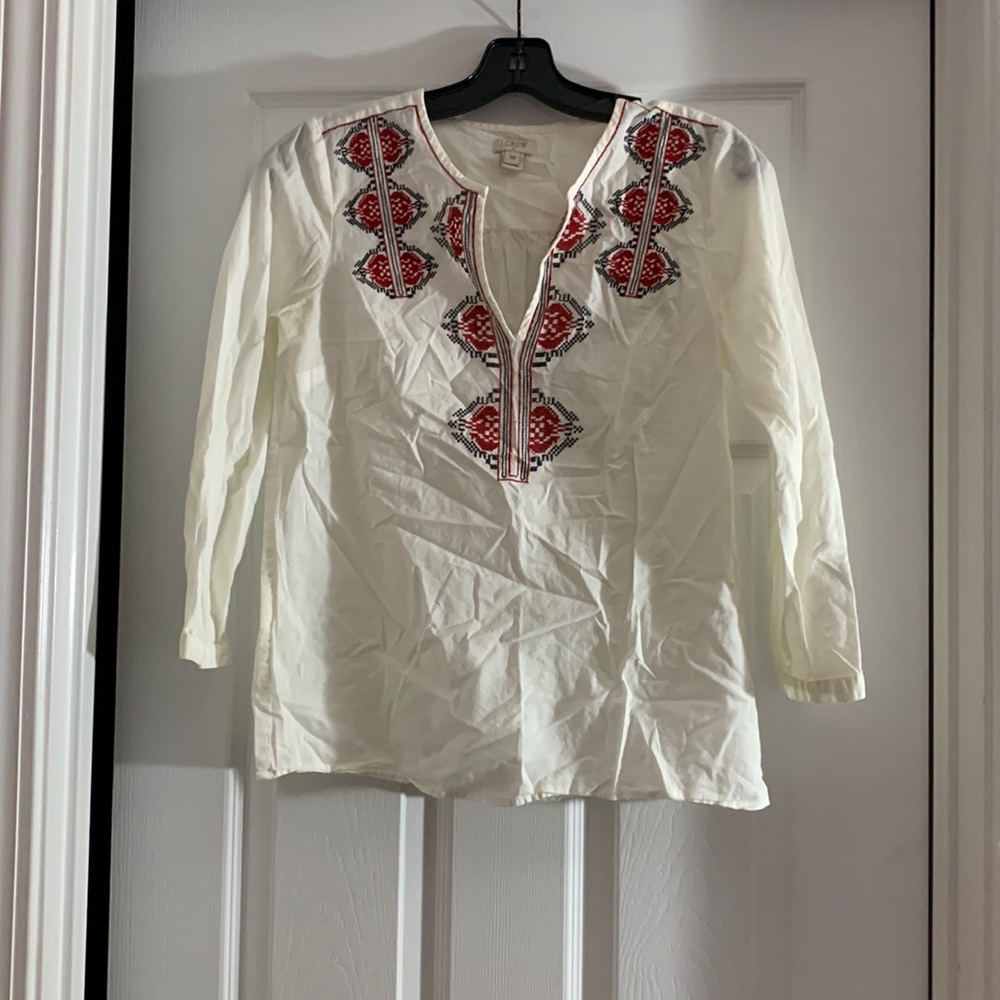 J. Crew Embroidered Shirt